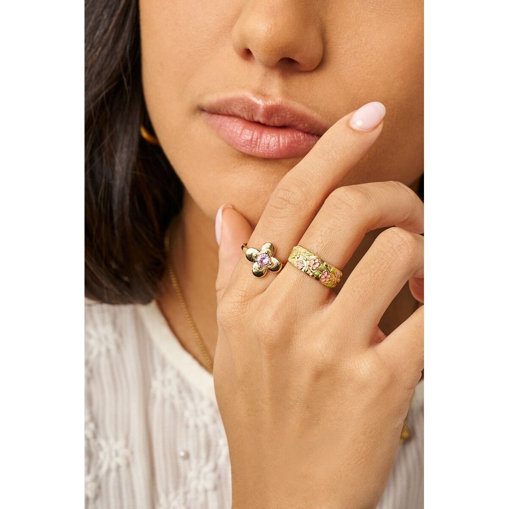 MJ Ring Botanical bunte Blumen