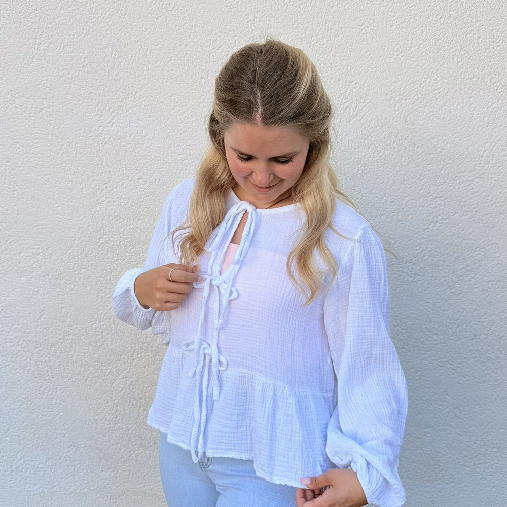 AF Bluse Musselin Schleifen