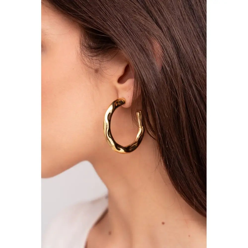 MJ Ohrring Creole gehämmert - Ohrring