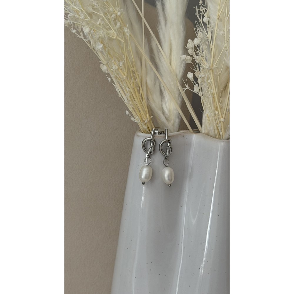 Ohrringe Knoten Perle