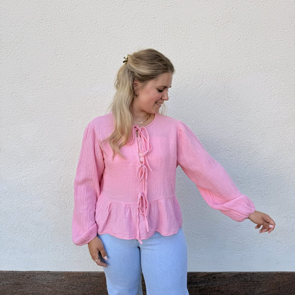 AF Bluse Musselin Schleifen