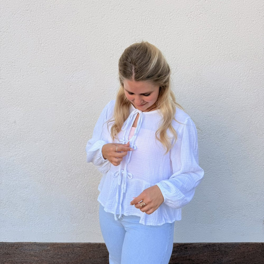 AF Bluse Musselin Schleifen