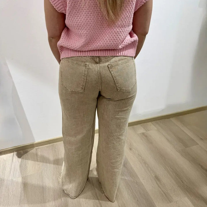 EF Jeans Extra Tall Straight Leg Cappucino Jeans