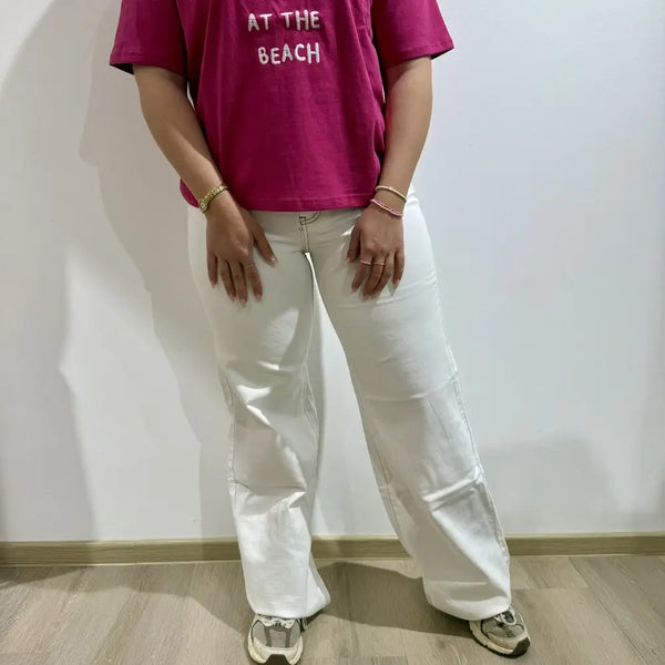 EF Jeans Extra Tall Straight Leg White Jeans