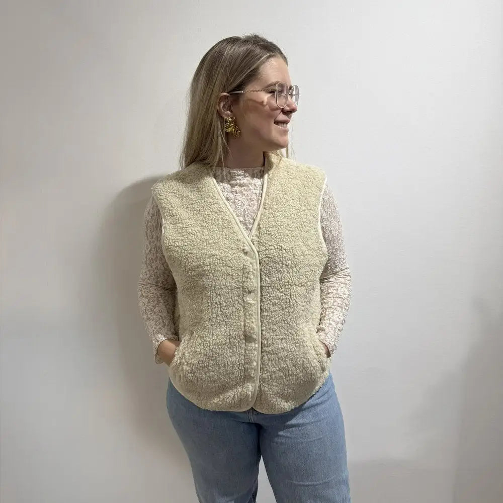 EF Teddyweste - Farbe: beige - Weste