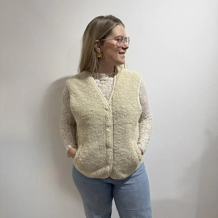 EF Teddyweste - Farbe: beige - Weste