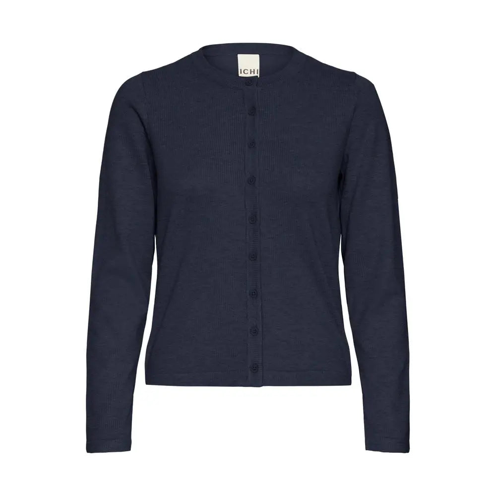 IHLULS O-NECK CA Strickjacke Basic - Größe: XS / navy - Strickjacke