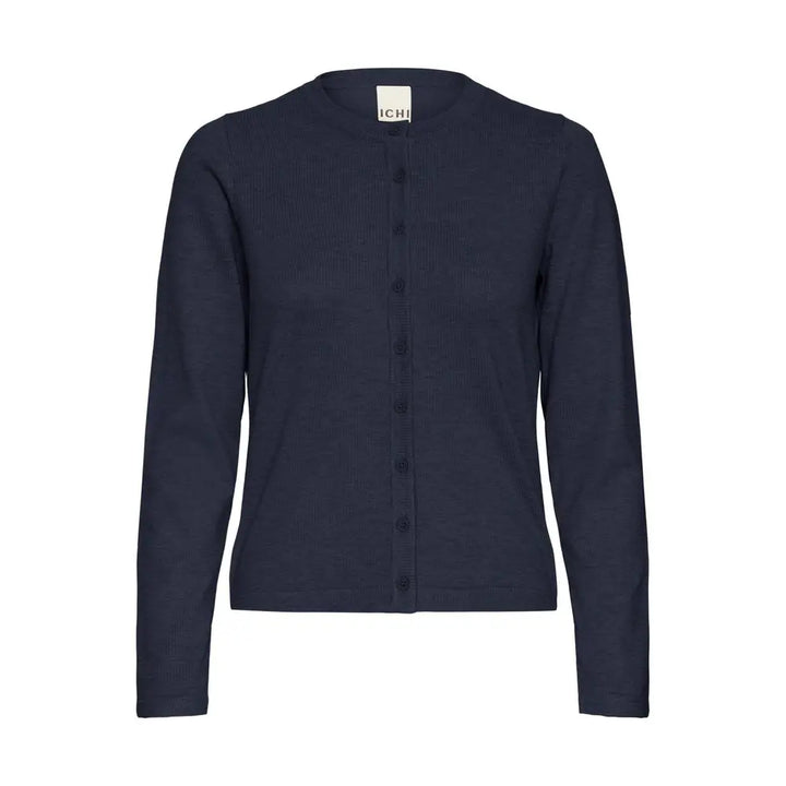 IHLULS O-NECK CA Strickjacke Basic - Größe: XS / navy - Strickjacke