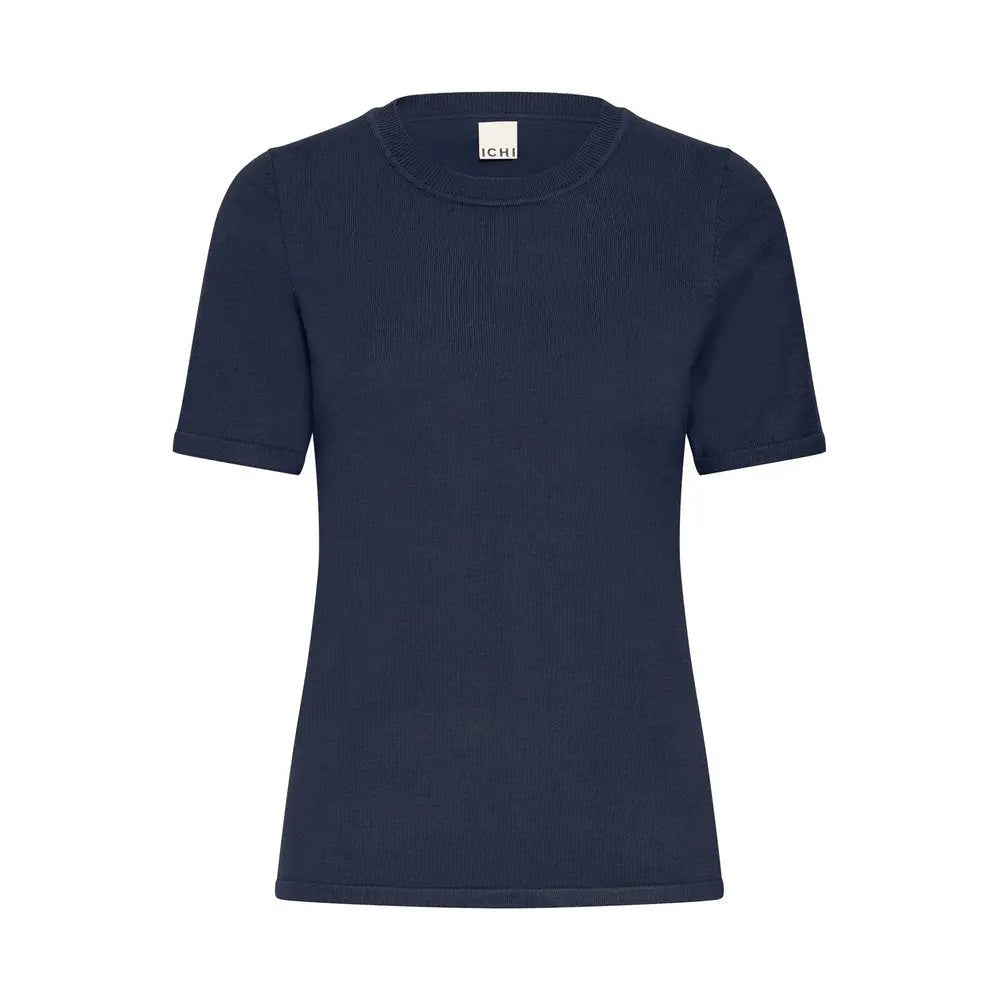 IHLULS O-NECK Strickshirt Basic - Größe: XS / navy - T-Shirt