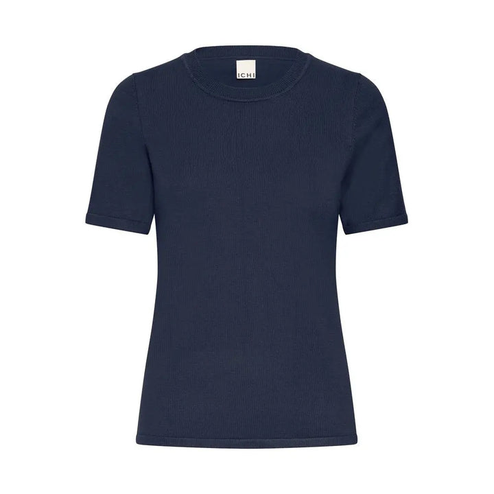 IHLULS O-NECK Strickshirt Basic - Größe: XS / navy - T-Shirt