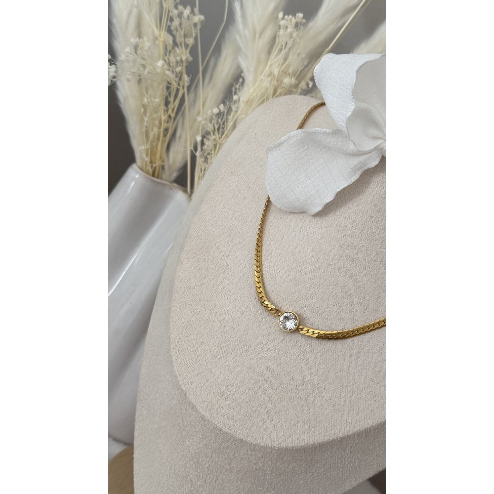 Kette Gliederkette flach Strassstein