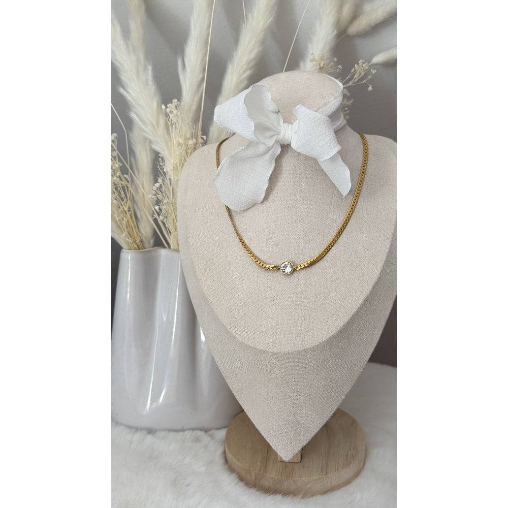 Kette Gliederkette flach Strassstein