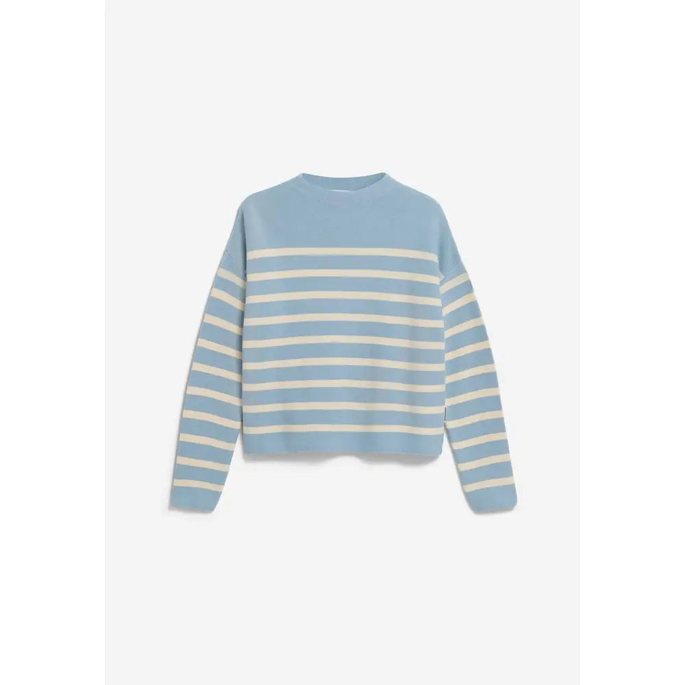 MERINAA STRIPES - Größe: L / blue glow-oatmilk - Pullover