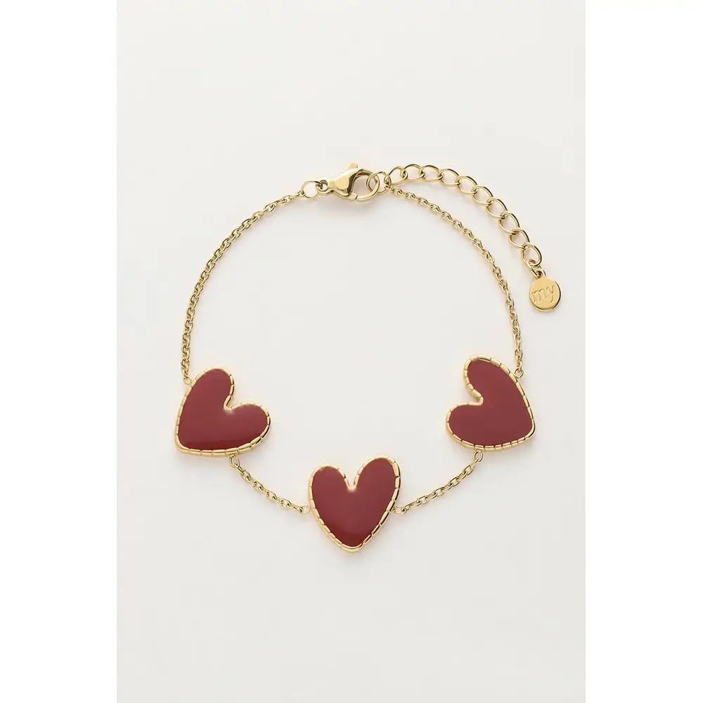 MJ Armband burgunder Herz - Estiique Boutique