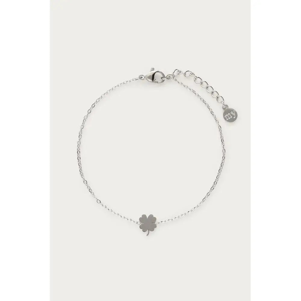MJ Armband Kleeblatt - Farbe: silber - Armband