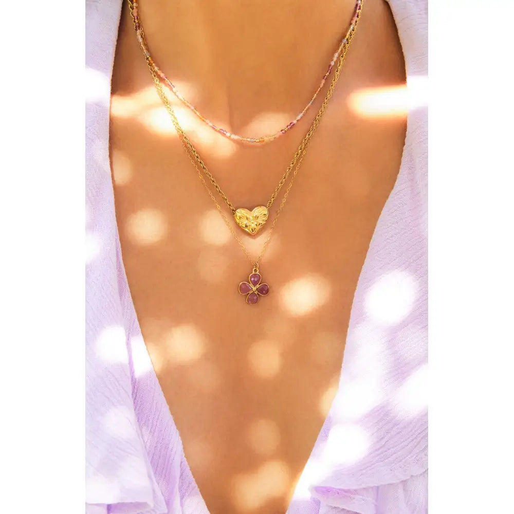 MJ Kette Blumenherz - Estiique Boutique
