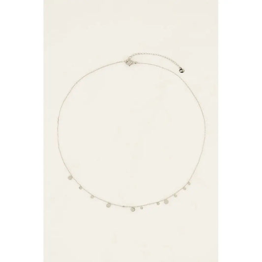 MJ Kette silber kleine Münzen - Estiique Boutique