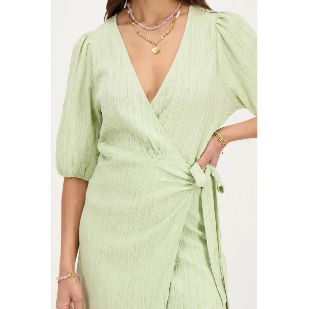 MJ Kleid wrap dress short sleeve - Estiique Boutique