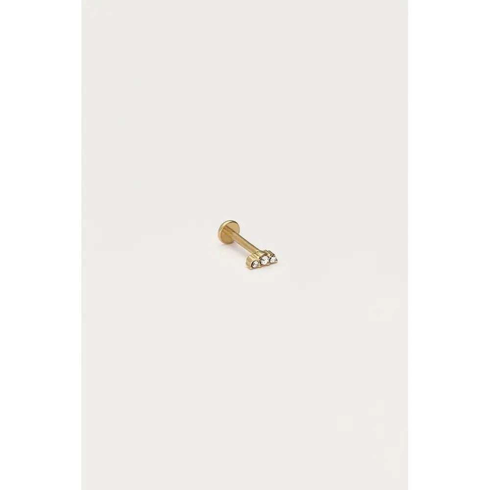 MJ Ohrpiercing drei Steine - Farbe: gold - Ohrring