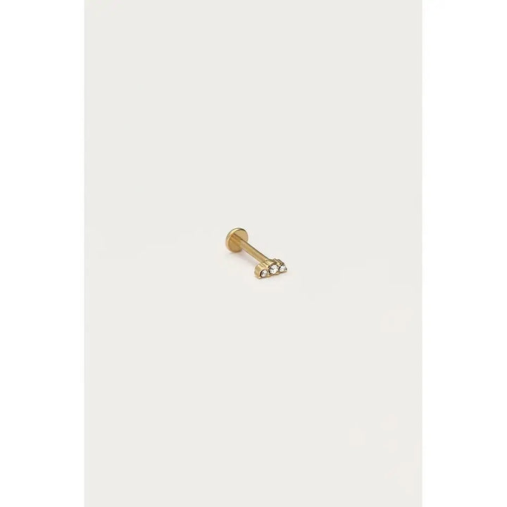 MJ Ohrpiercing drei Steine - Farbe: gold - Ohrring