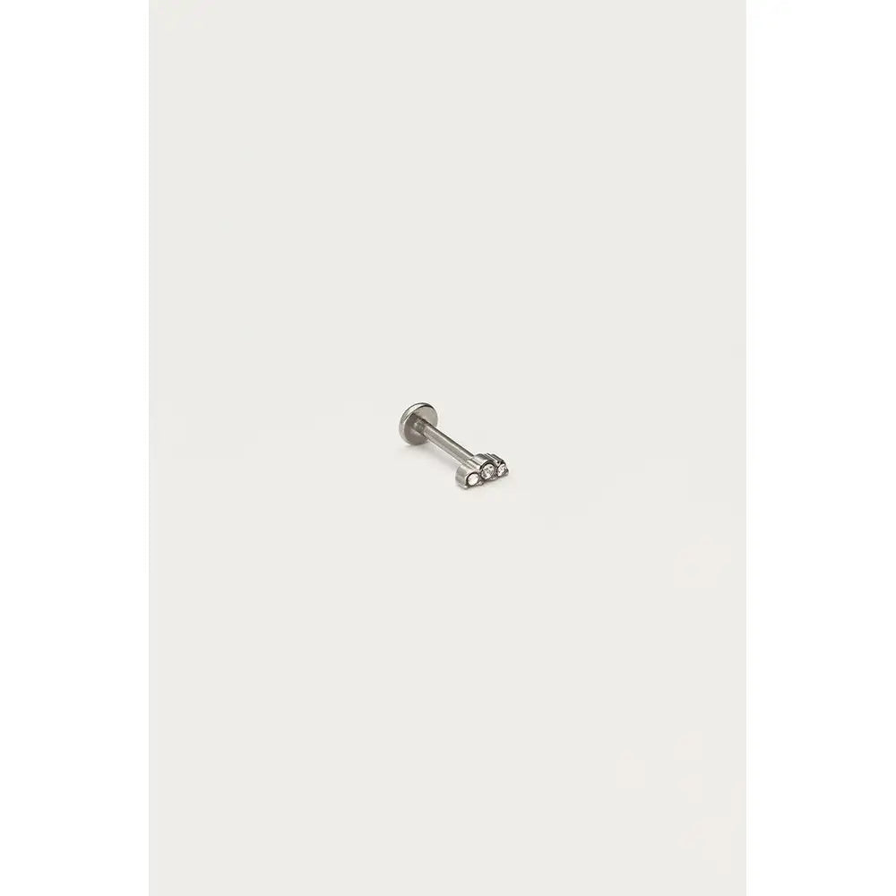 MJ Ohrpiercing drei Steine - Farbe: silber - Ohrring