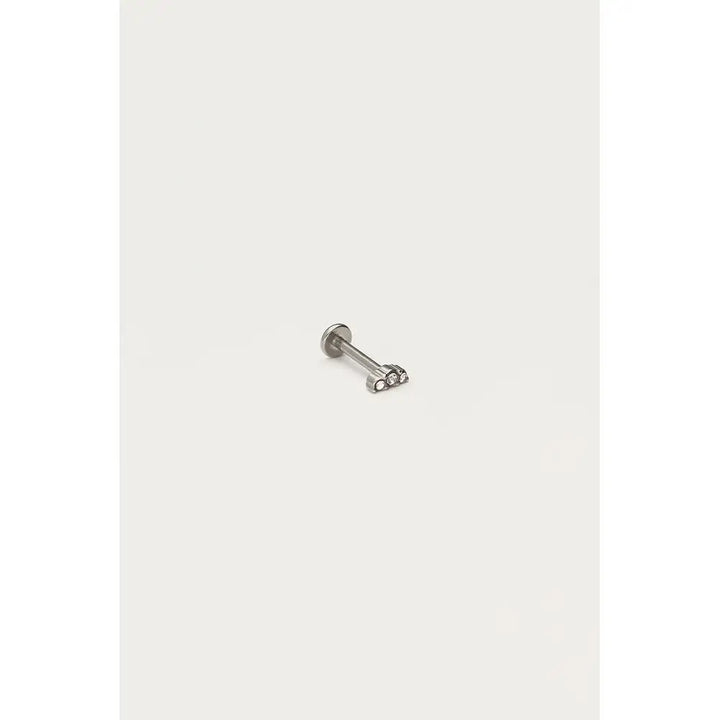 MJ Ohrpiercing drei Steine - Farbe: silber - Ohrring