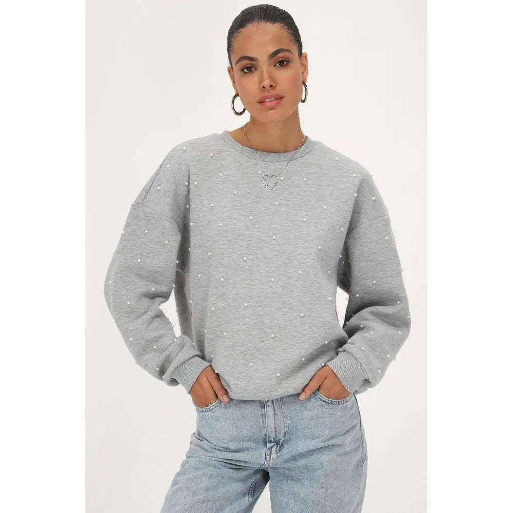MJ Oversized sweater all over pearls - Estiique Boutique