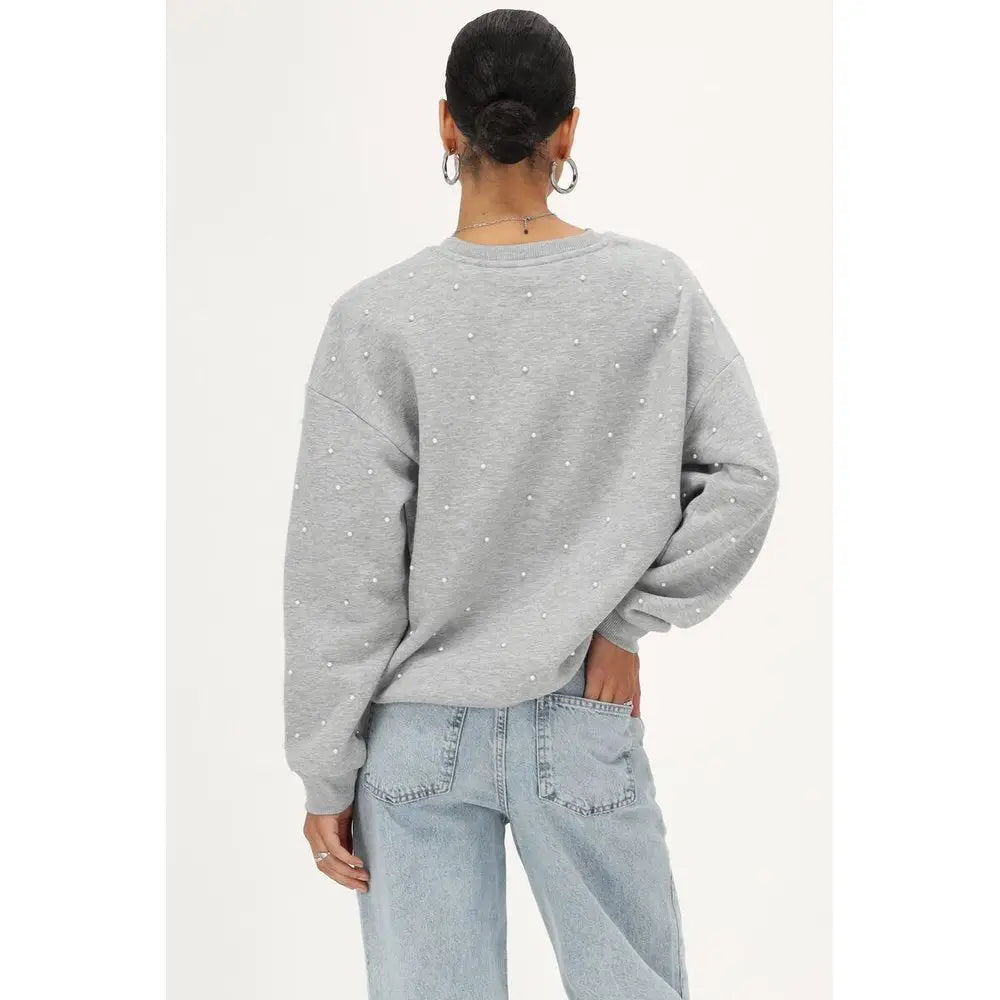 MJ Oversized sweater all over pearls - Estiique Boutique