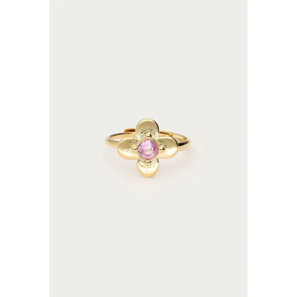 MJ Ring Botanical Blume Strassstein Ring