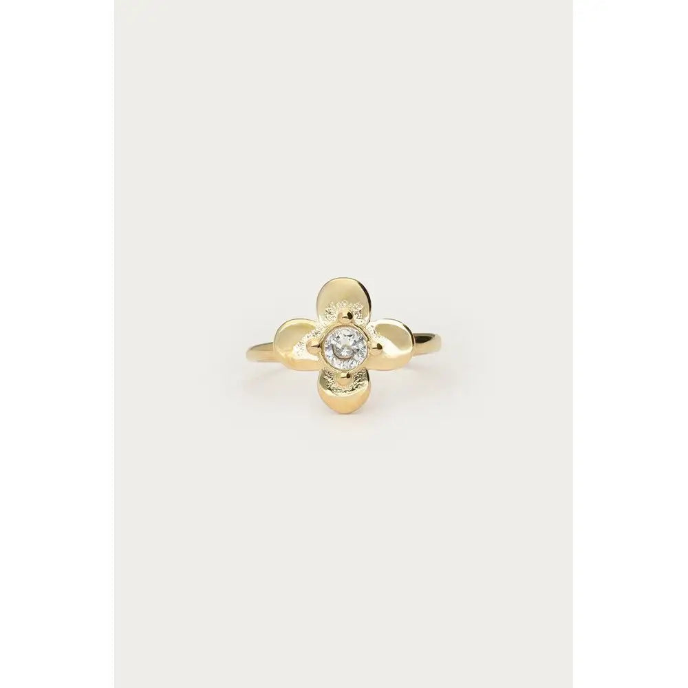 MJ Ring Botanical Blume Strassstein Ring