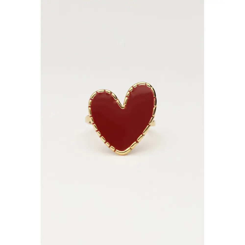 MJ Ring burgunder Herz - Estiique Boutique