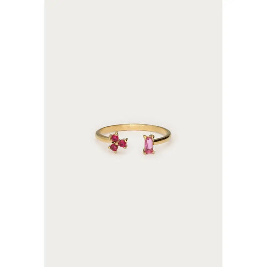 MJ Ring rosa Strasssteine - Ring