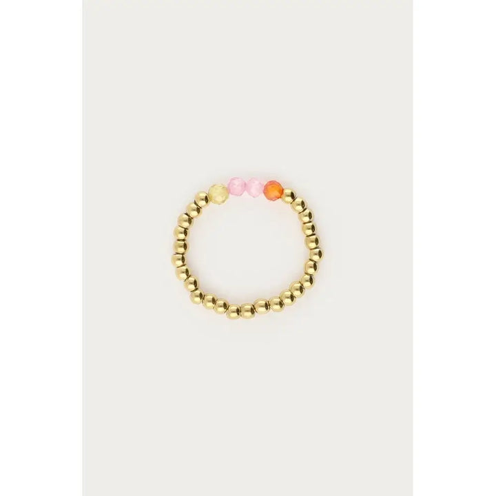 MJ Ring Stretch Perlenblume Ring