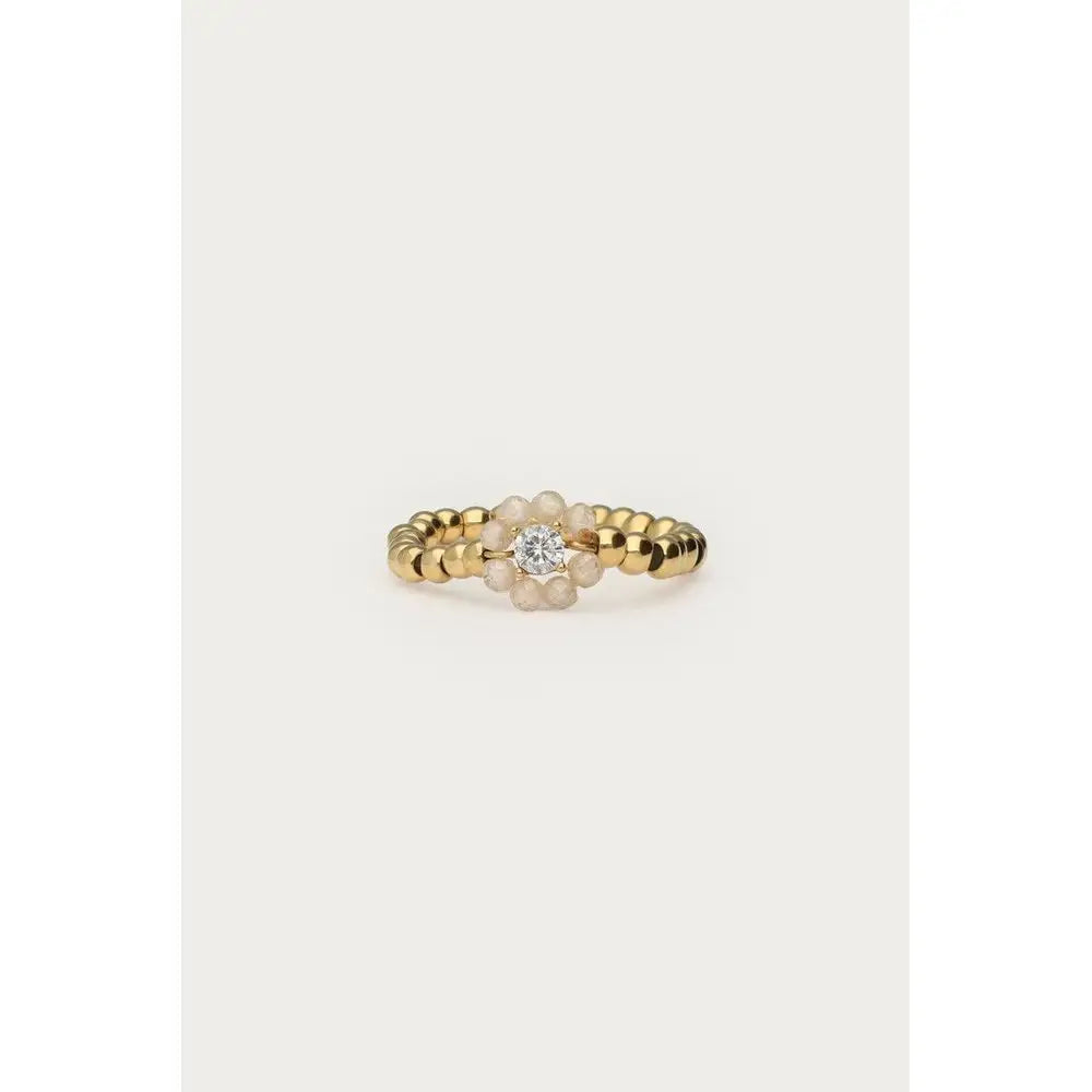 MJ Ring Stretch Perlenblume Ring