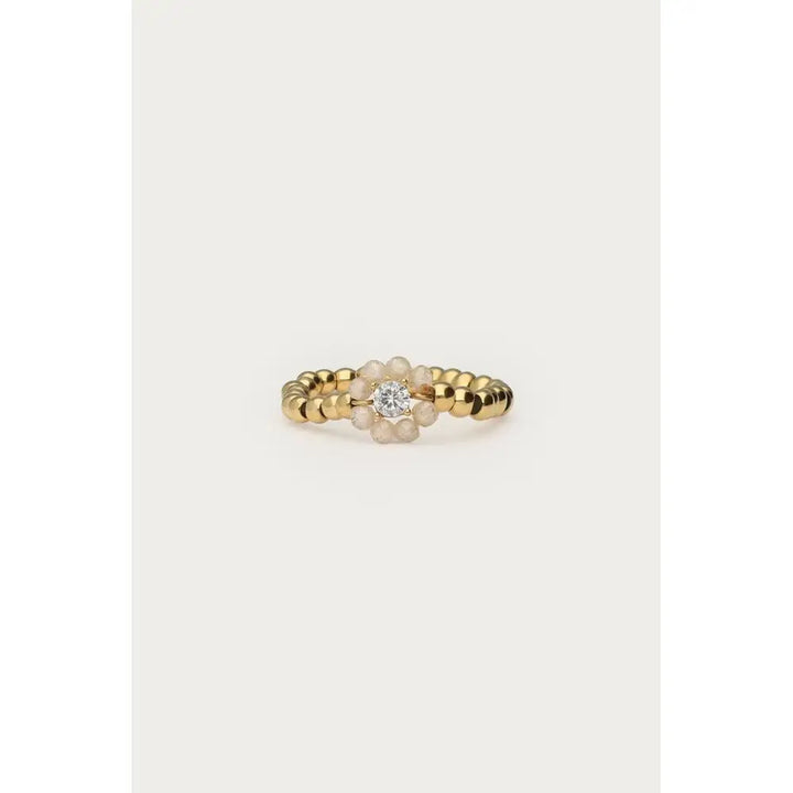 MJ Ring Stretch Perlenblume Ring