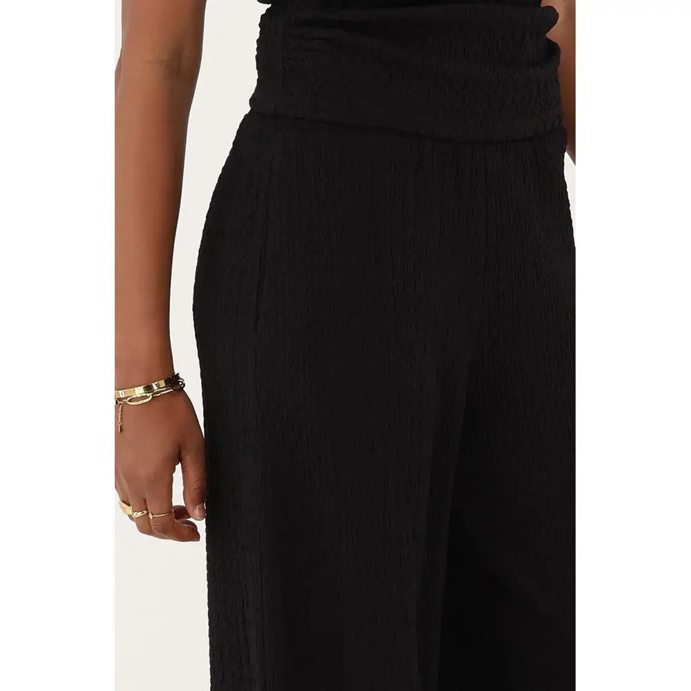 MJ schwarze Stoffhose WideLeg - Estiique Boutique