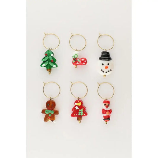 MJ Weinglas Anhänger - Farbe: Weihnachten - HomeDecor