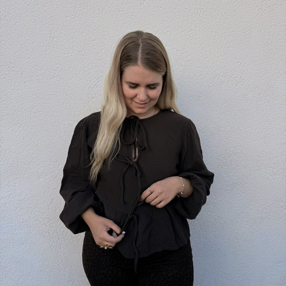 AF Bluse Musselin Schleifen