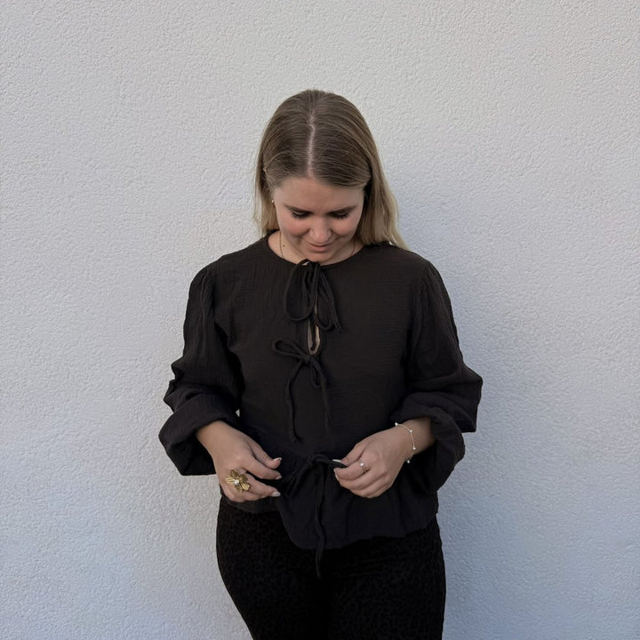 AF Bluse Musselin Schleifen