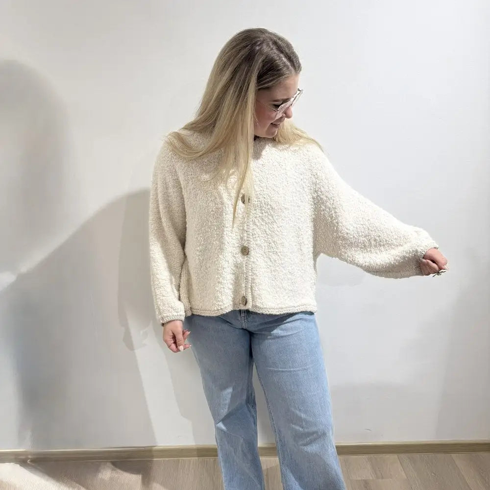 PM Strickjacke Teddyoptik - Farbe: beige - Strickjacke