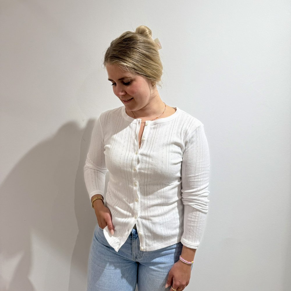 Pointelle Strickjacke