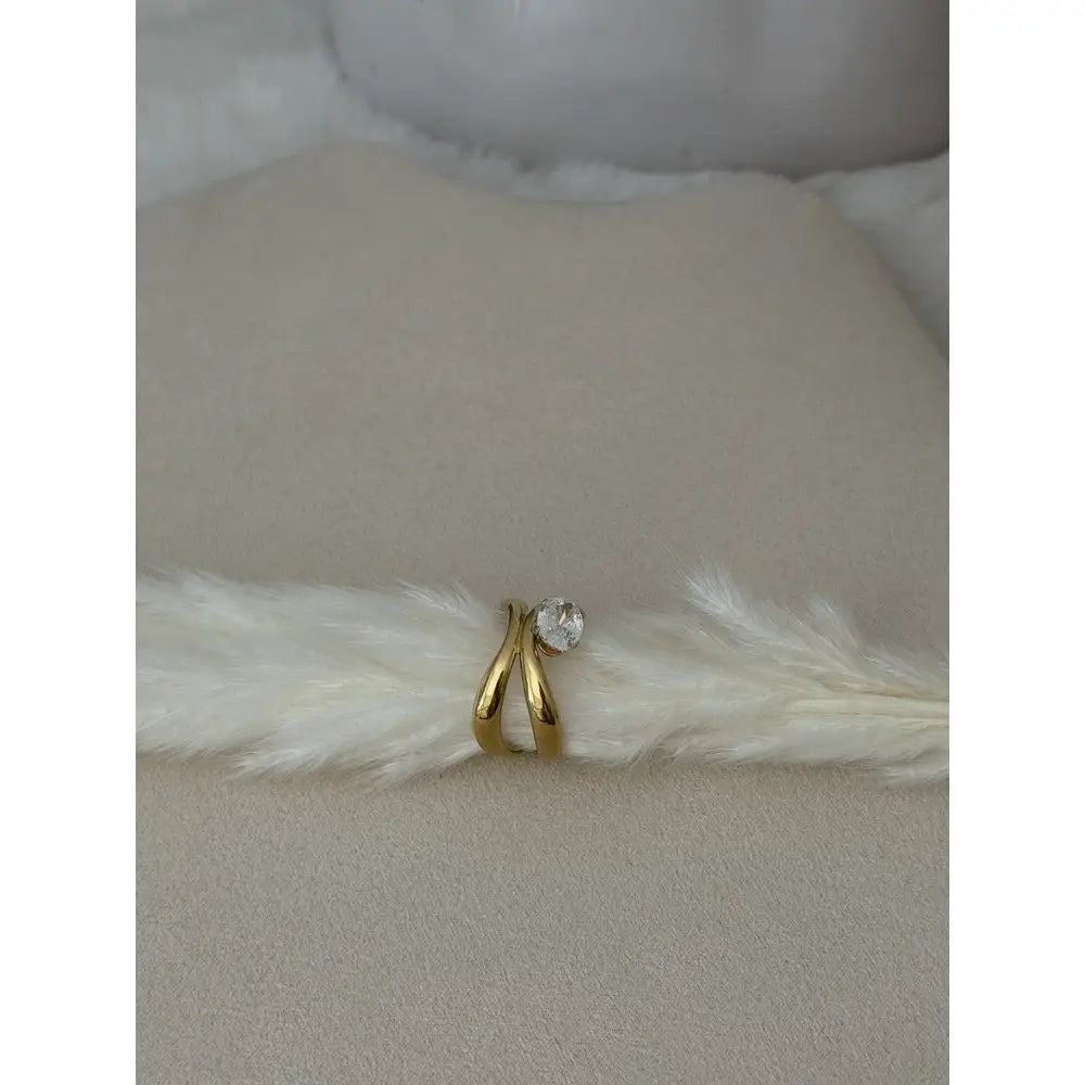 Ring Statement Strassstein oval Ring