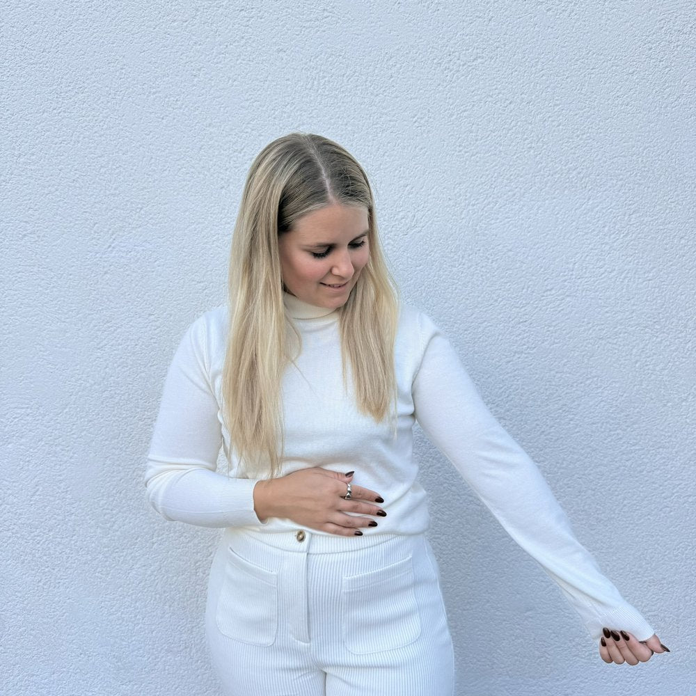 IHLULS Rollkragenpullover Feinstrick
