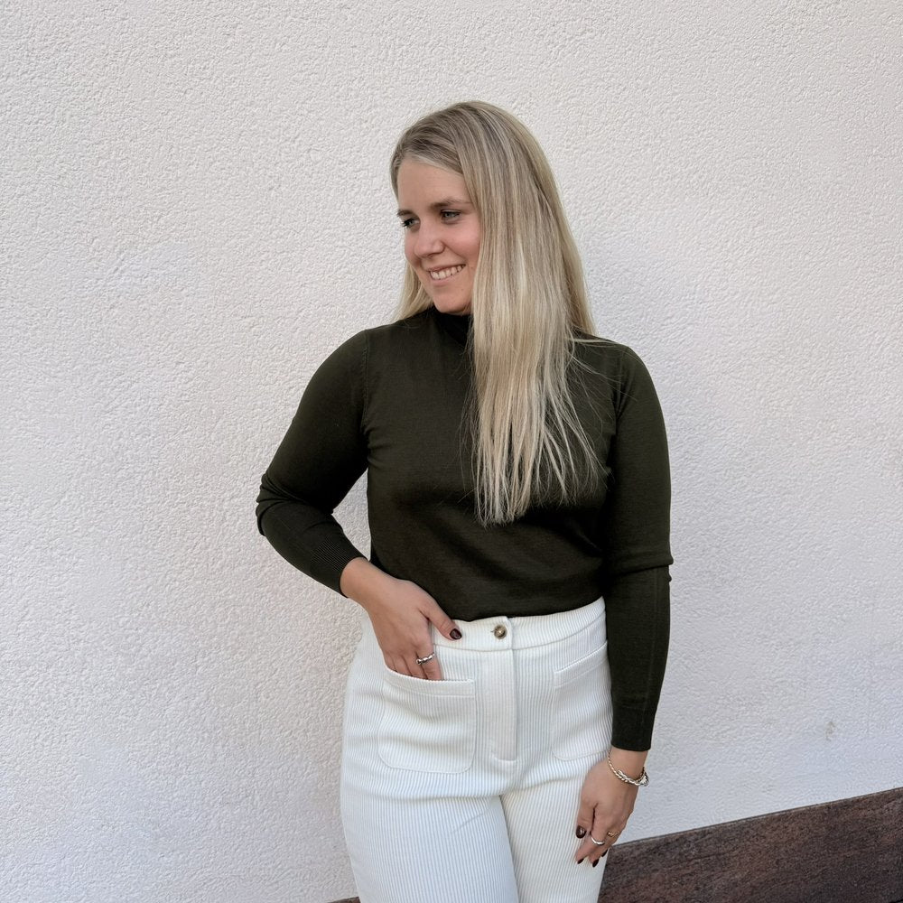 IHLULS Rollkragenpullover Feinstrick