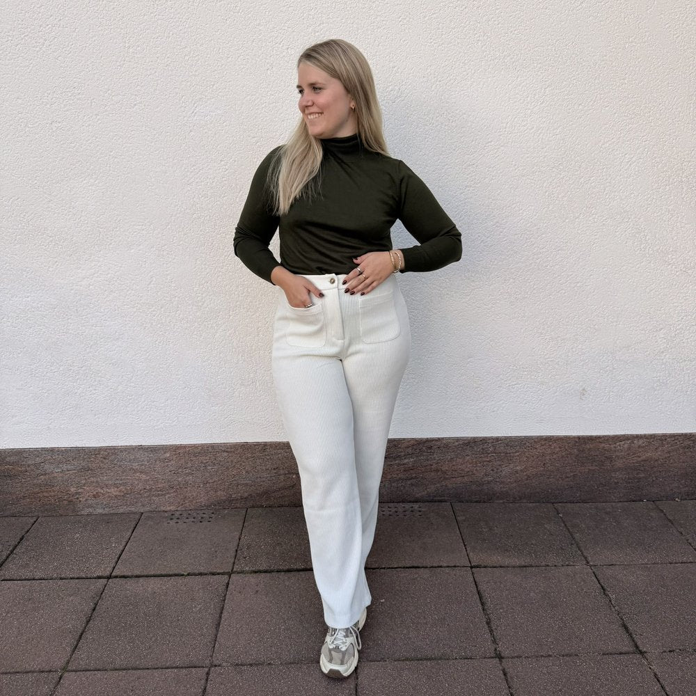 IHLULS Rollkragenpullover Feinstrick