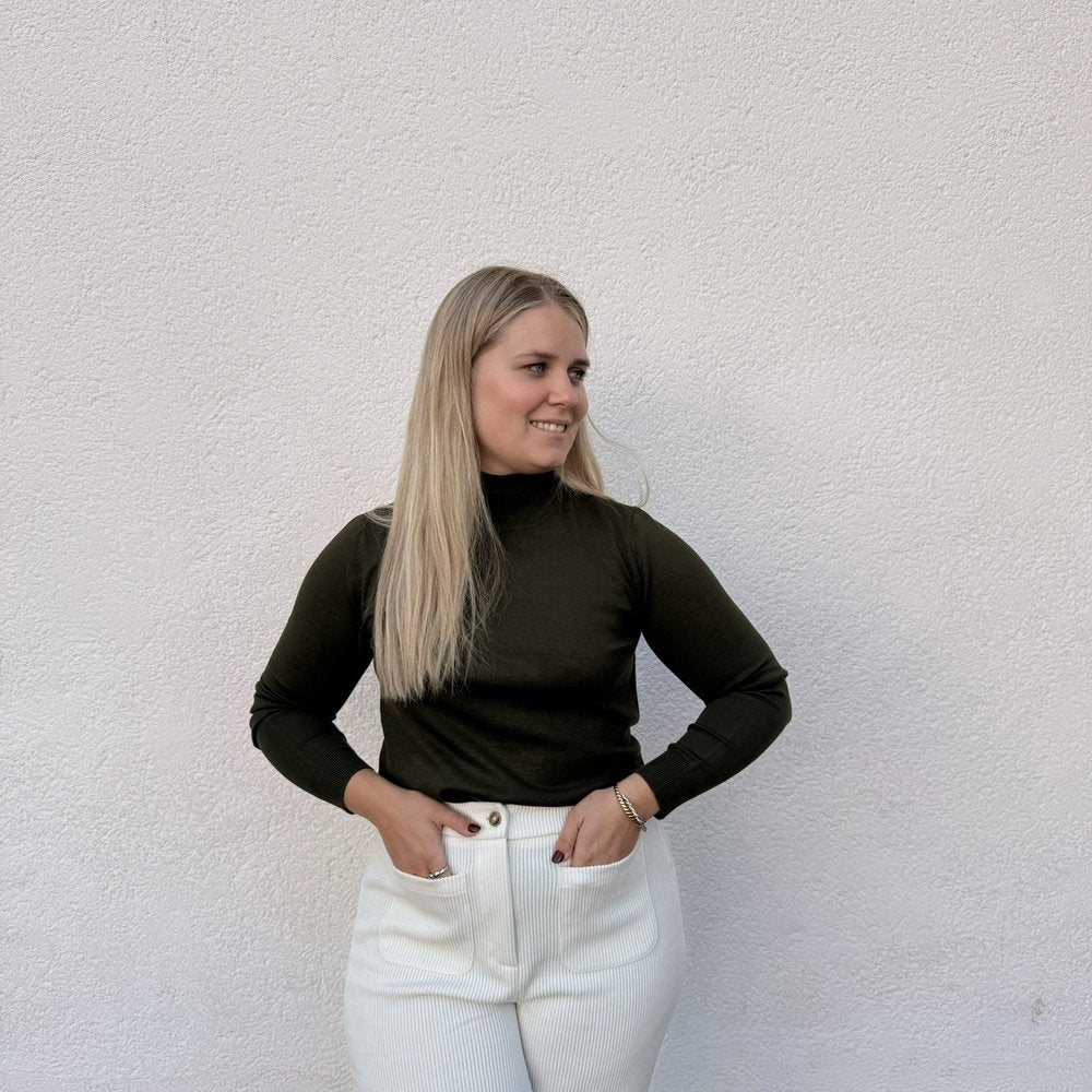IHLULS Rollkragenpullover Feinstrick