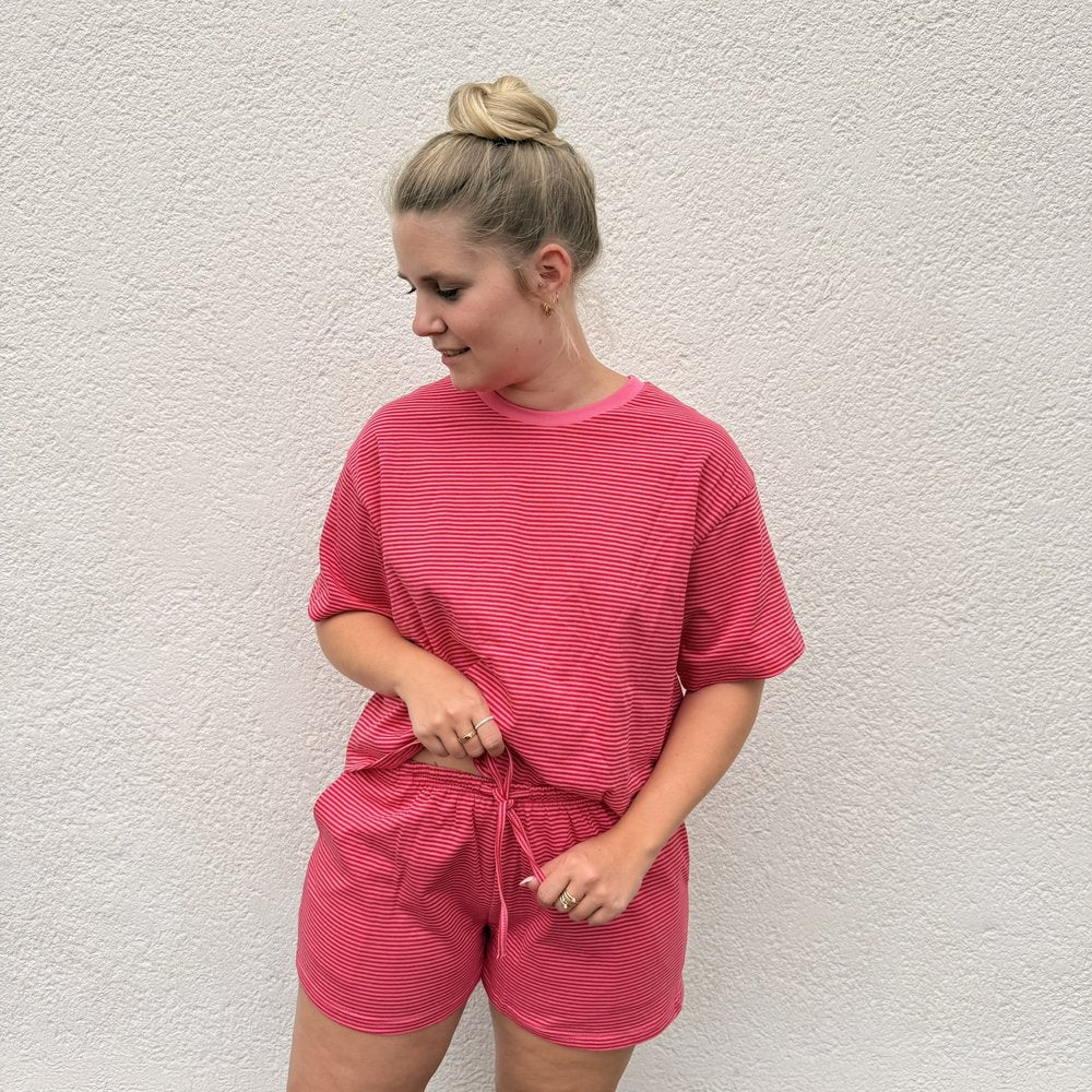 EF Short Soft Striped pink