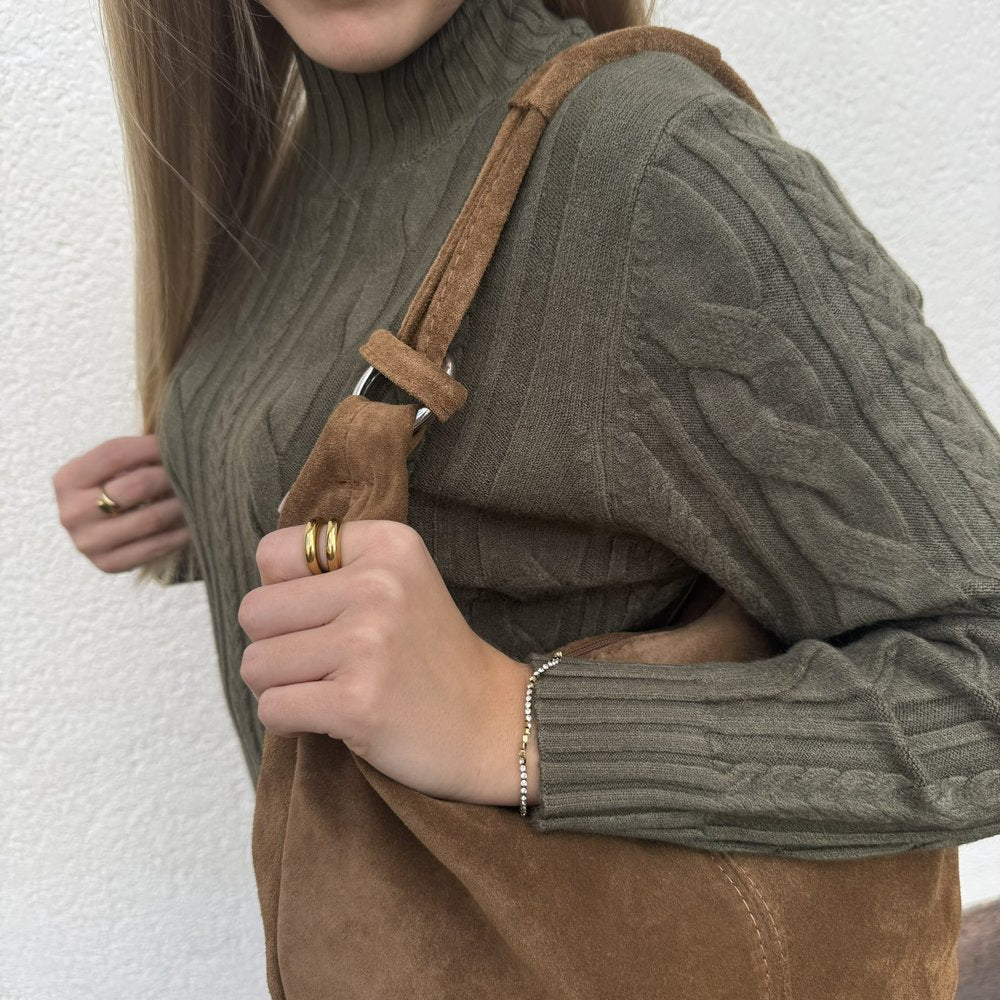 ZT Echtleder Shopper midi