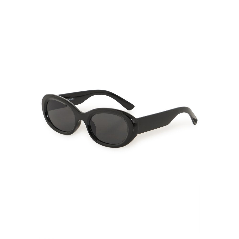 Sonnenbrille Oval schwarz