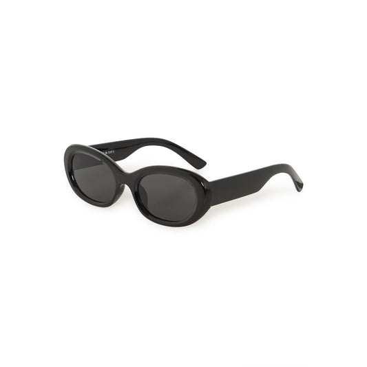 Sonnenbrille Oval schwarz